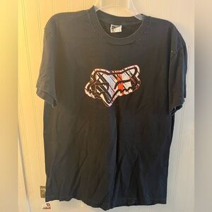 Fox Black Crew Neck Tee